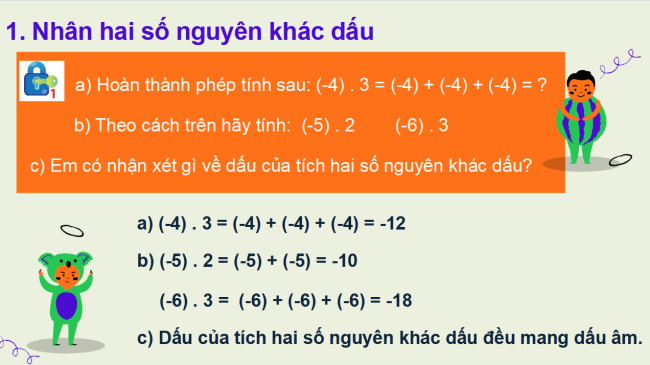 PowerPoint Toán 6 Bài 4: Phép nhân và phép chia hết hai số nguyên
