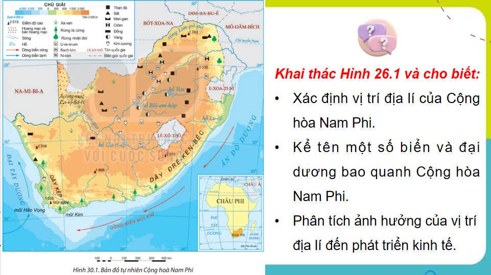 Vị trí địa lí điều kiện tự nhiên dân cư và xã hội Cộng hòa Nam Phi