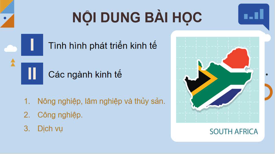 PowerPoint Địa lí 11 Bài 31: Kinh tế Cộng hòa Nam Phi