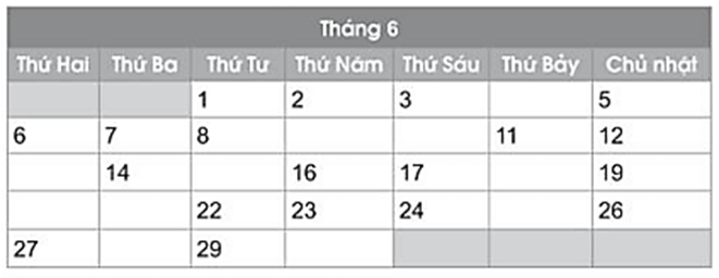 Vở bài tập Toán lớp 2 Bài 69: Ngày - Tháng (trang 36) | Cánh diều