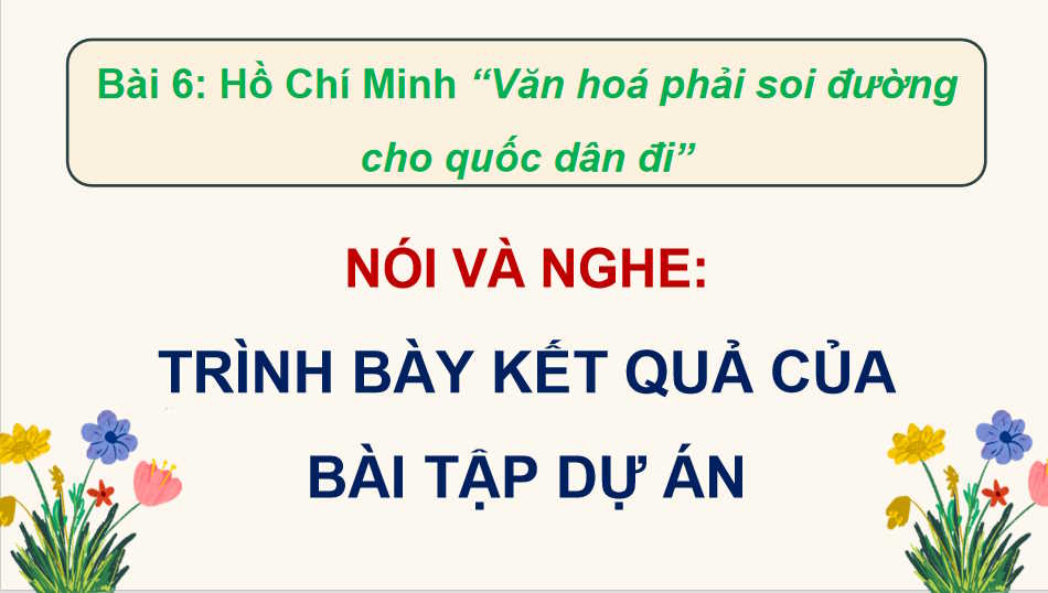 Trình bày kết quả của bài tập dự án