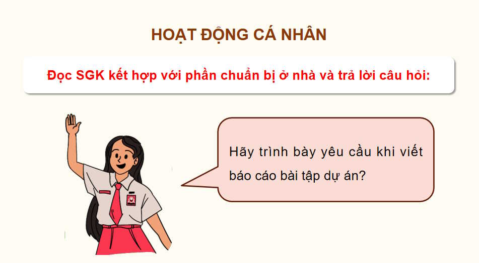 Viết báo cáo kết quả của bài tập dự án