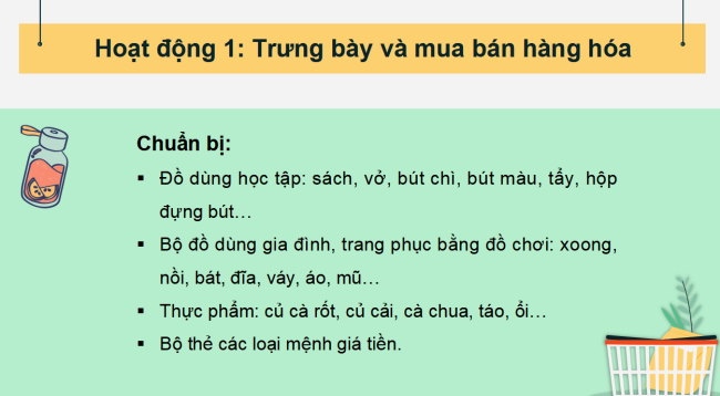 PowerPoint Tự nhiên và xã hội 2 Bài 12: Thực hành mua bán hàng hóa