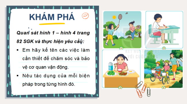PowerPoint Tự nhiên và xã hội 2 Bài 22: Chăm sóc, bảo vệ cơ quan vận động