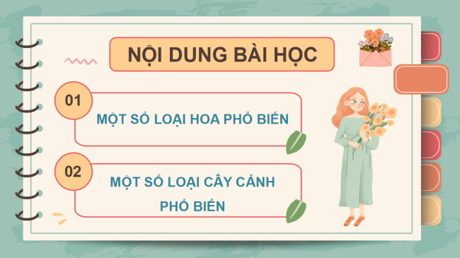 PowerPoint Công nghệ 4 Bài 2: Một số loại hoa, cây cảnh phổ biến