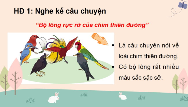 PowerPoint Tiếng Việt 3 Bài 6: Kể chuyện Bộ lông rực rỡ của chim thiên đường