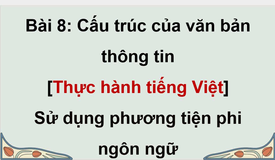 Ngữ văn 11 Bài 8: Thực hành tiếng Việt
