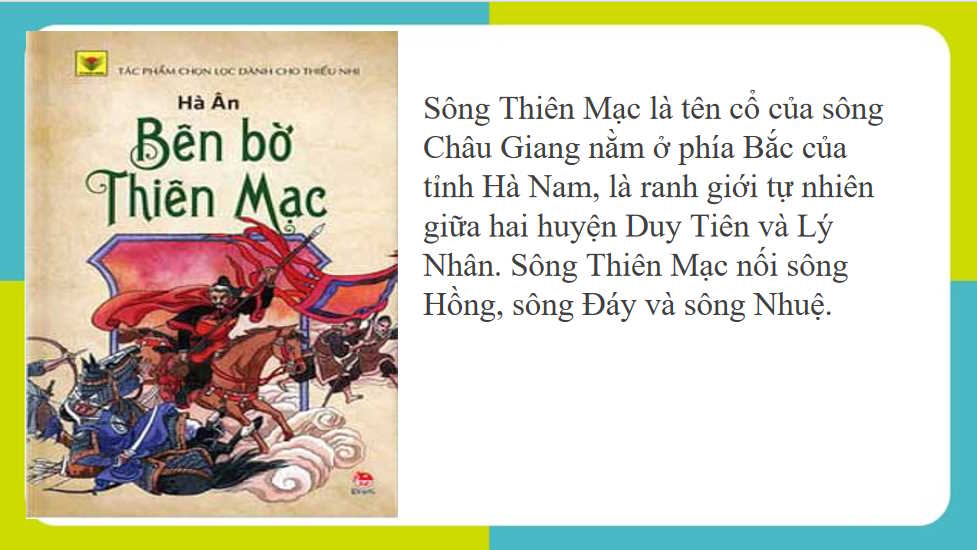 Giáo án PowerPoint Ngữ văn 8 Bài 8: Bên bờ Thiên Mạc