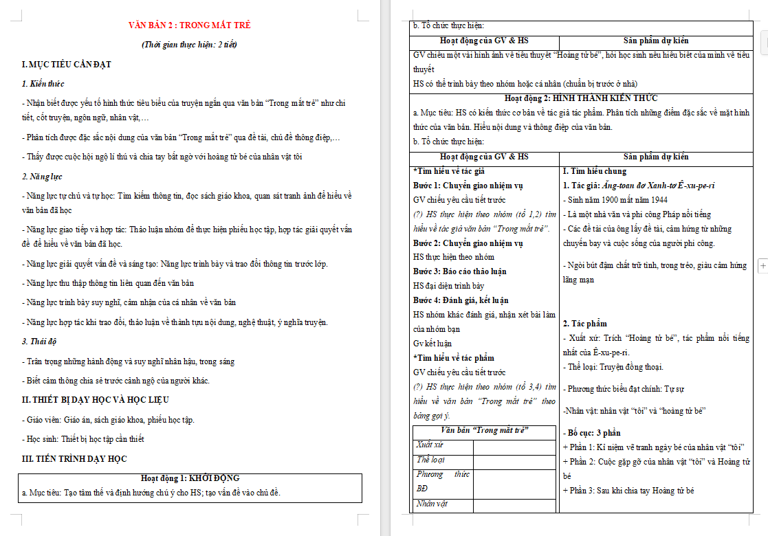 Giáo án PowerPoint Ngữ văn 8 Bài 6: Trong mắt trẻ