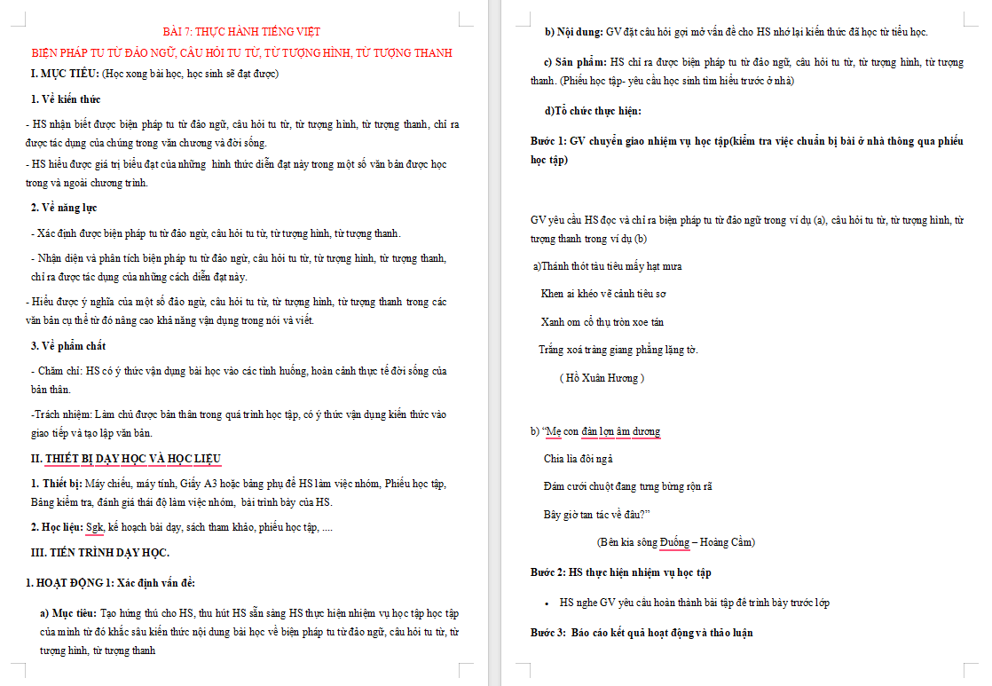 Giáo án PowerPoint Ngữ văn 8 Bài 7: Thực hành tiếng Việt 