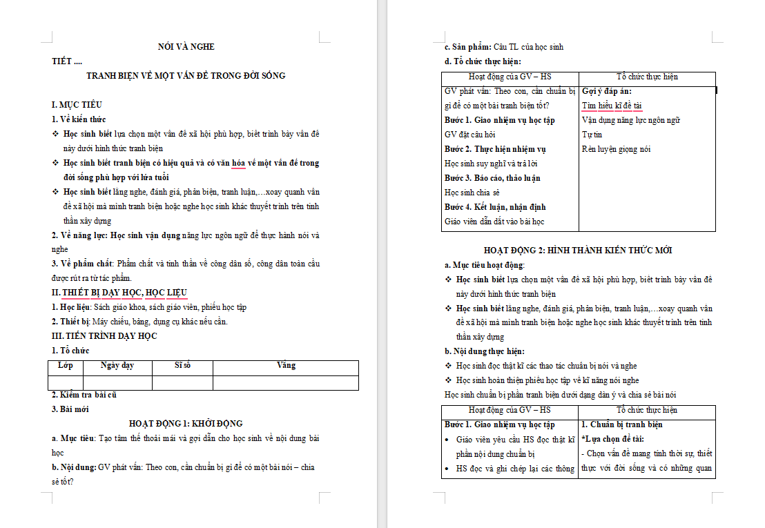 Giáo án PowerPoint Ngữ văn 11 Bài 8: Tranh biện về một vấn đề trong đời sống