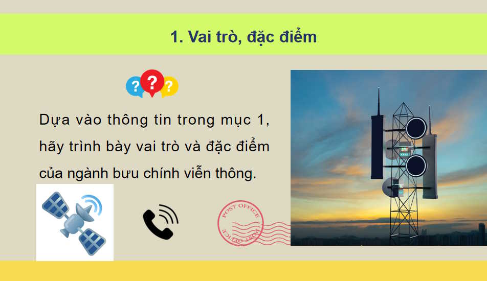  Địa lí ngành bưu chính viễn thông