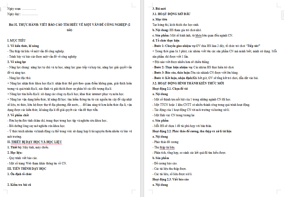  Thực hành Viết báo cáo tìm hiểu một vấn đề công nghiệp