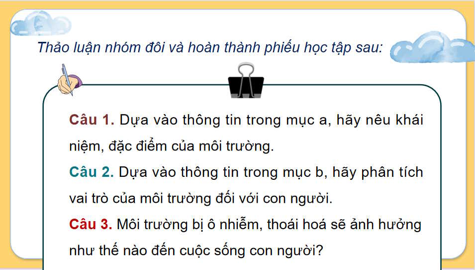  Môi trường và tài nguyên thiên nhiên