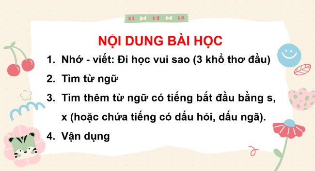 PowerPoint Tiếng Việt 3 Bài 9: Nhớ - viết Đi học vui sao