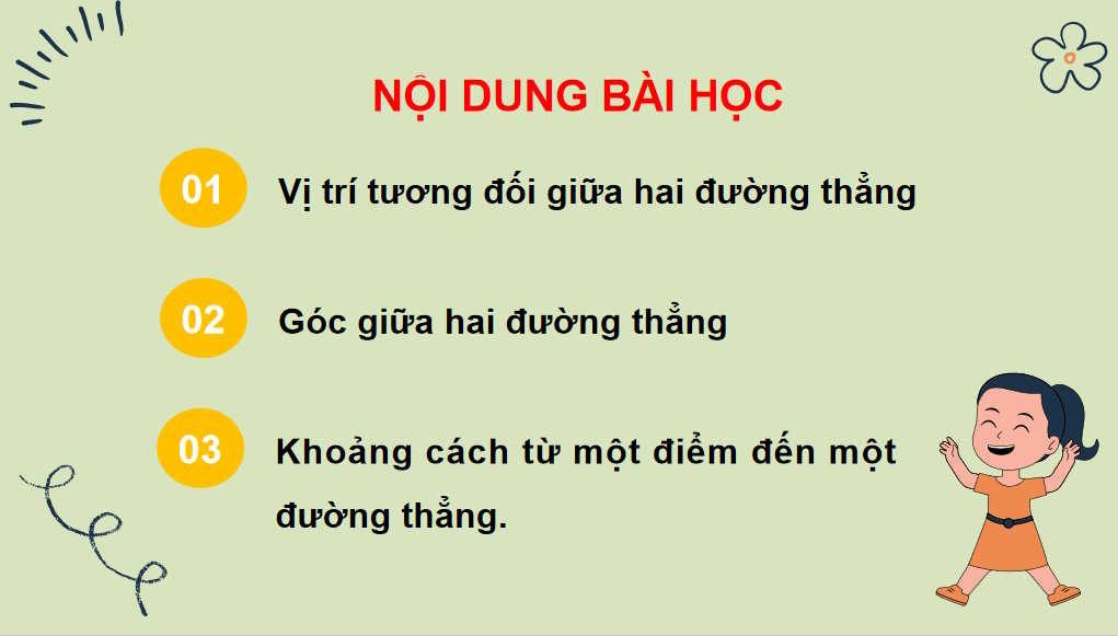 Giáo án Toán 10 Bài 20: Vị trí tương đối giữa hai đường thẳng Góc và khoảng cách