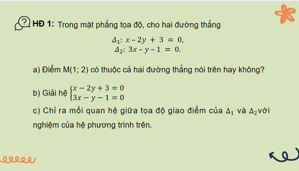 Giáo án Toán 10 Bài 20: Vị trí tương đối giữa hai đường thẳng Góc và khoảng cách