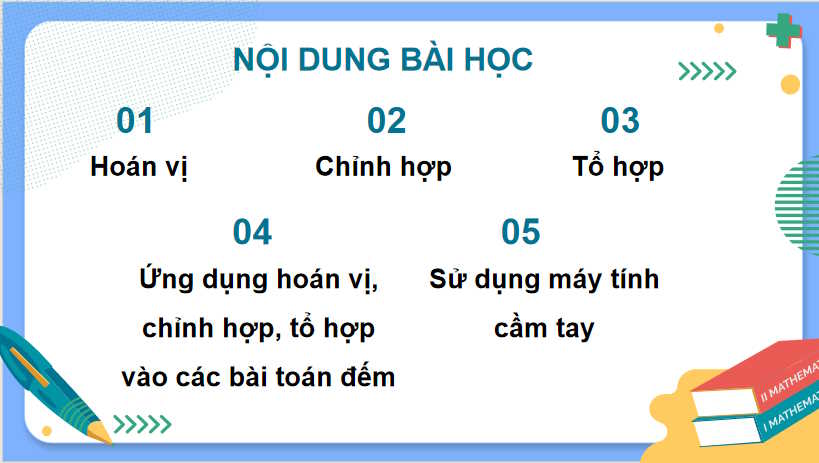 Giáo án Toán 10 Bài 24: Hoán vị chỉnh hợp và tổ hợp