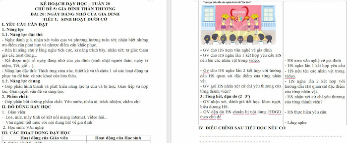 Giáo án Hoạt động trải nghiệm 2 Ngày đáng nhớ của gia đình