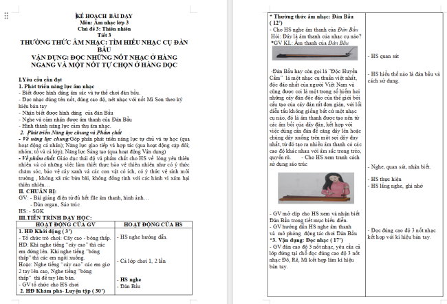 Giáo án Âm nhạc 3 Chủ đề 3 Tiết 3