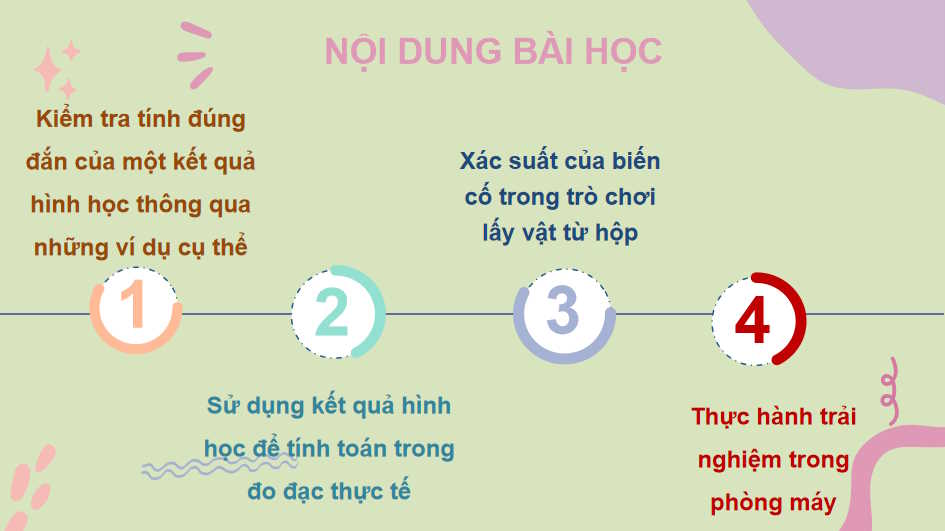  Một số nội dung cho hoạt động trải nghiệm hình học