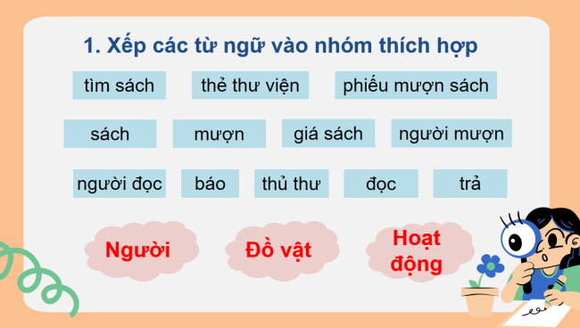 PowerPoint Tiếng Việt 3 Bài 16: Mở rộng vốn từ về thư viện; Câu cảm