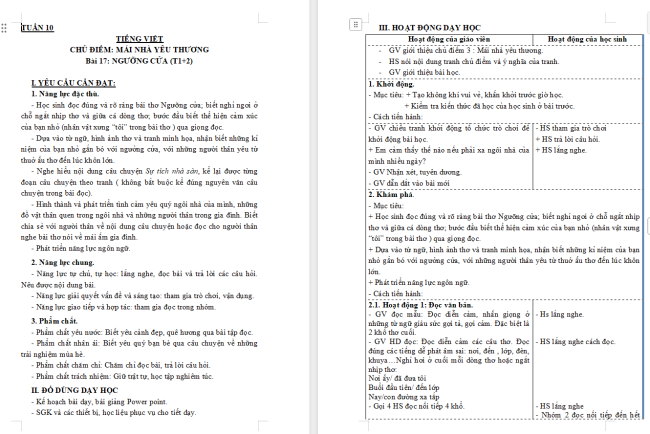 Giáo án Tiếng Việt 3 Bài 17: Kể chuyện Sự tích nhà sàn