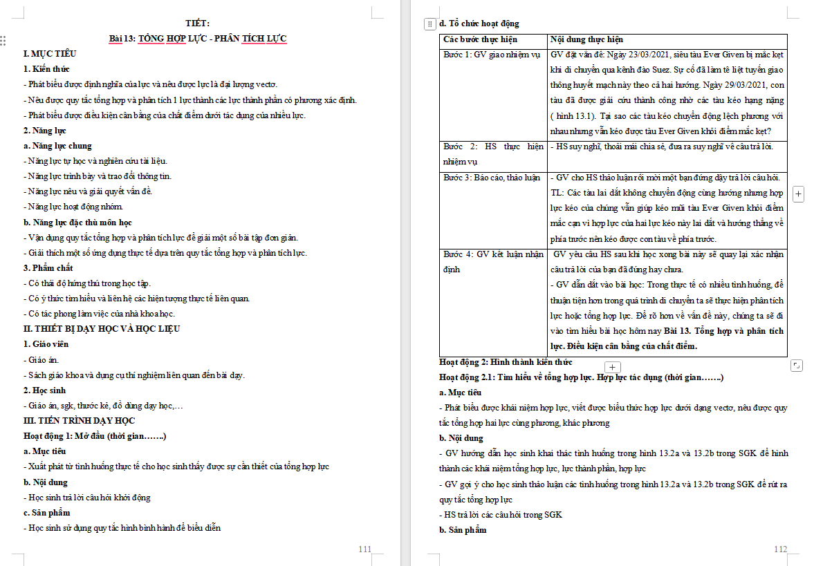 Giáo án PowerPoint Vật lí 10 Bài 13