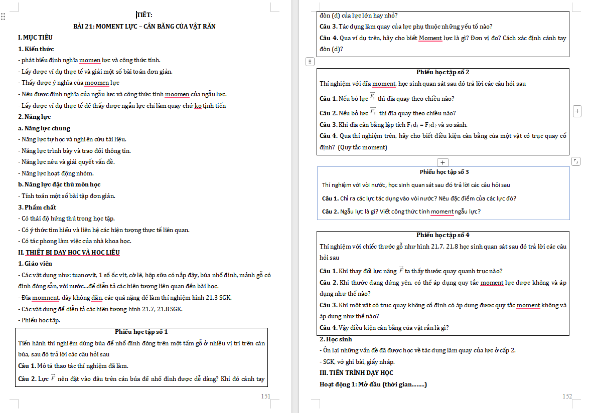 Giáo án PowerPoint Vật lí 10 Bài 21