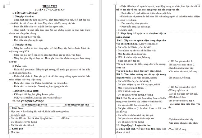 Giáo án Tiếng Việt 3 Bài 30: Viết thư