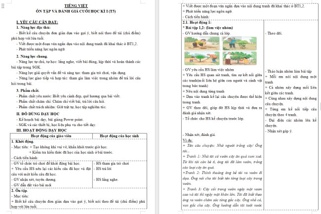 Giáo án Tiếng Việt 3 Ôn tập cuối học kì 1 (Tiết 5)