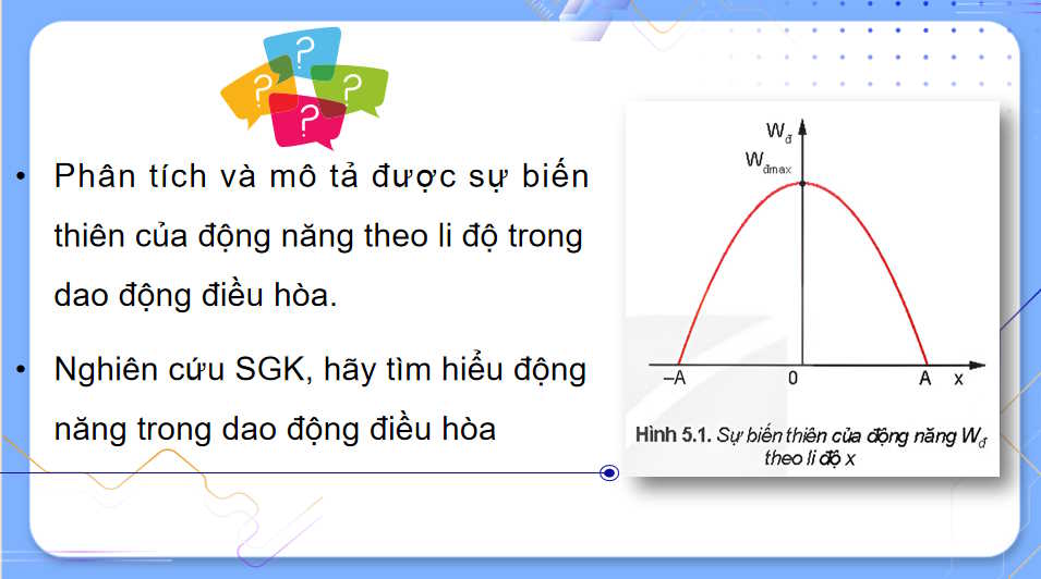Giáo án Vật lí 11 Bài 5: Động năng Thế năng Sự chuyển hoá năng lượng trong dao động điều hòa
