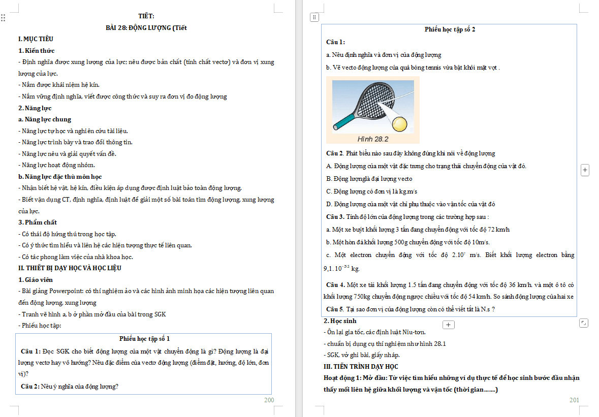 Giáo án PowerPoint Vật lí 10 Bài 28