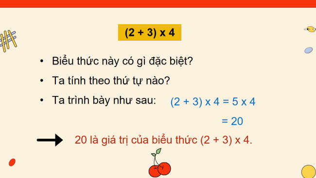 PowerPoint Toán 3: Tính giá trị của biểu thức (tiếp theo) trang 35