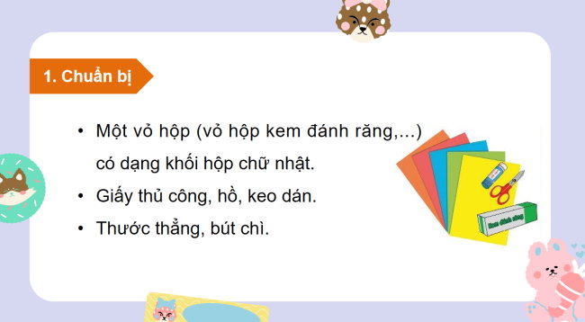 PowerPoint Toán 3: Làm hộp bút bằng vỏ hộp đã qua sử dụng