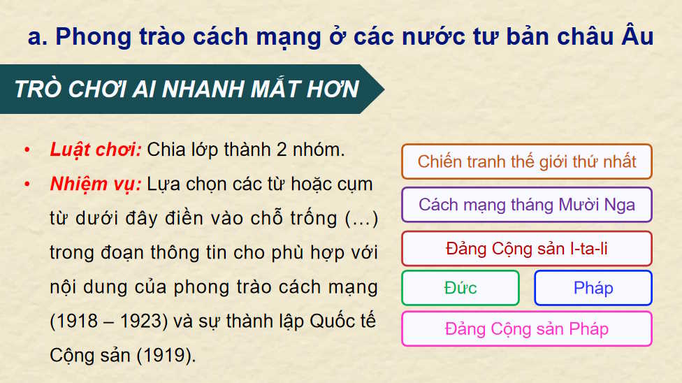  Châu Âu và nước Mỹ từ năm 1918 đến năm 1945