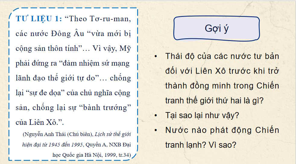  Chiến tranh lạnh 1947 – 1989 