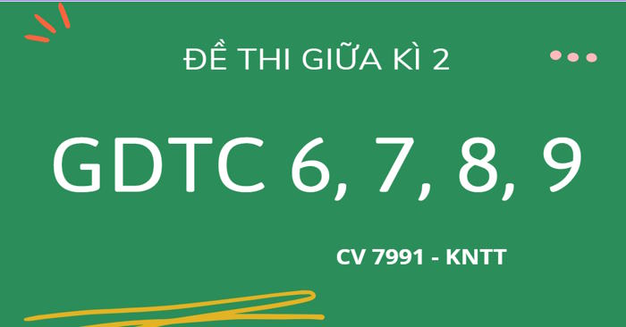 Đề thi giữa kì 2 GDCD 6, 7, 8, 9 theo CV 7991 - Kết nối