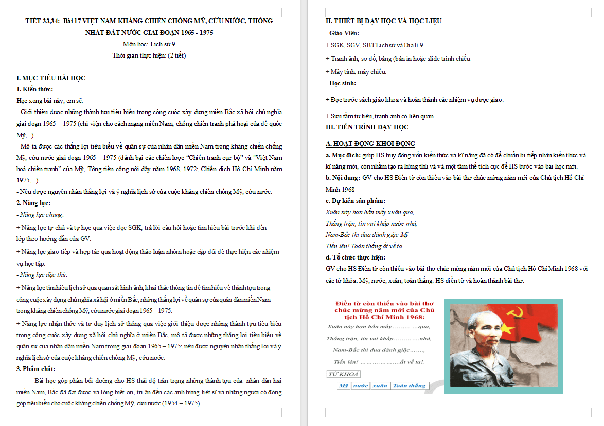 PowerPoint Lịch sử 9 Bài 17