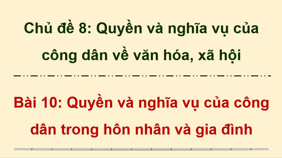 Quyền và nghĩa vụ của công dân trong hôn nhân và gia đình