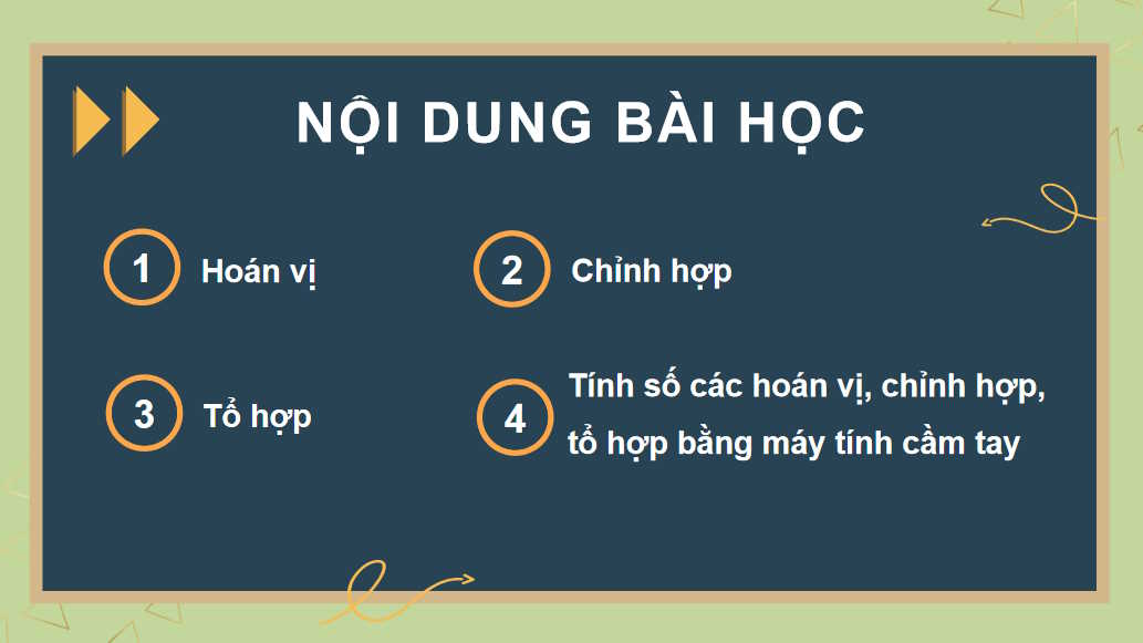  Hoán vị chỉnh hợp và tổ hợp