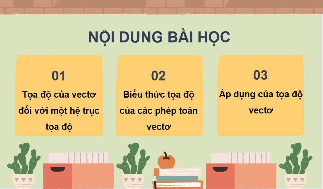  Toạ độ của vectơ