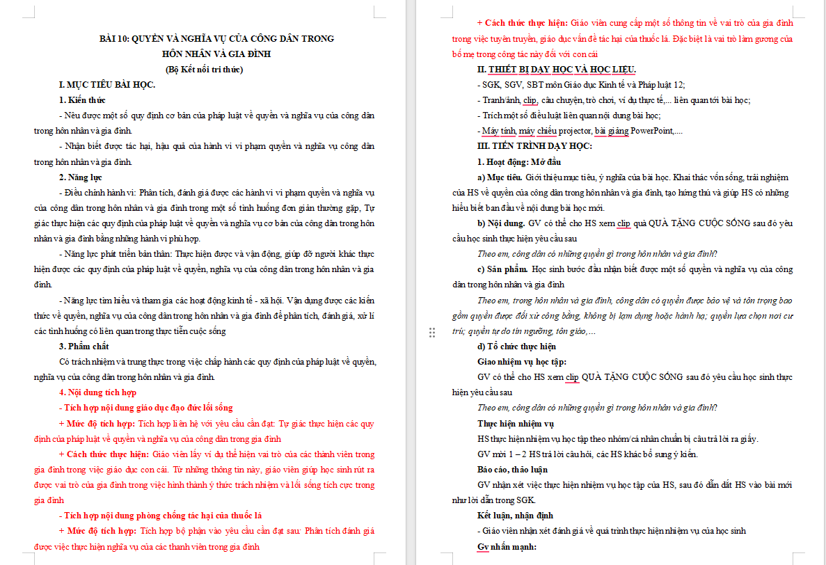 Quyền và nghĩa vụ của công dân trong hôn nhân và gia đình