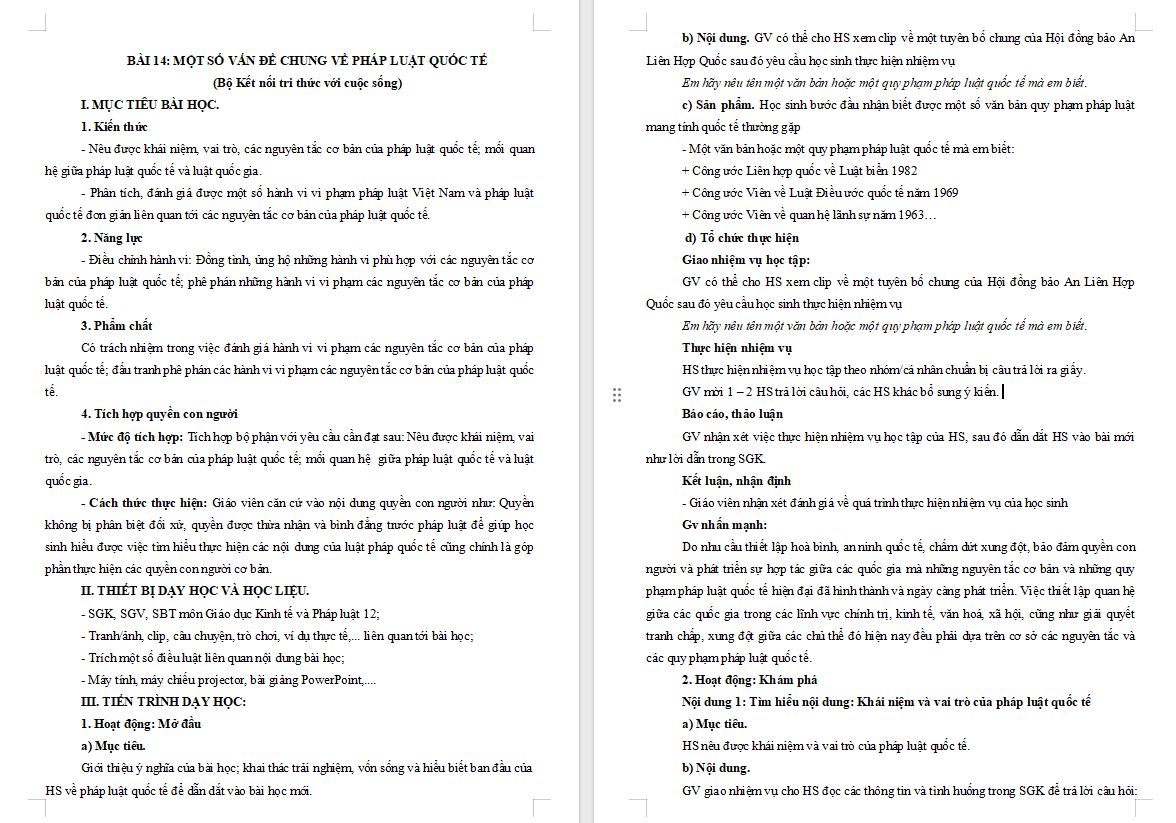 Một số vấn đề chung về pháp luật quốc tế