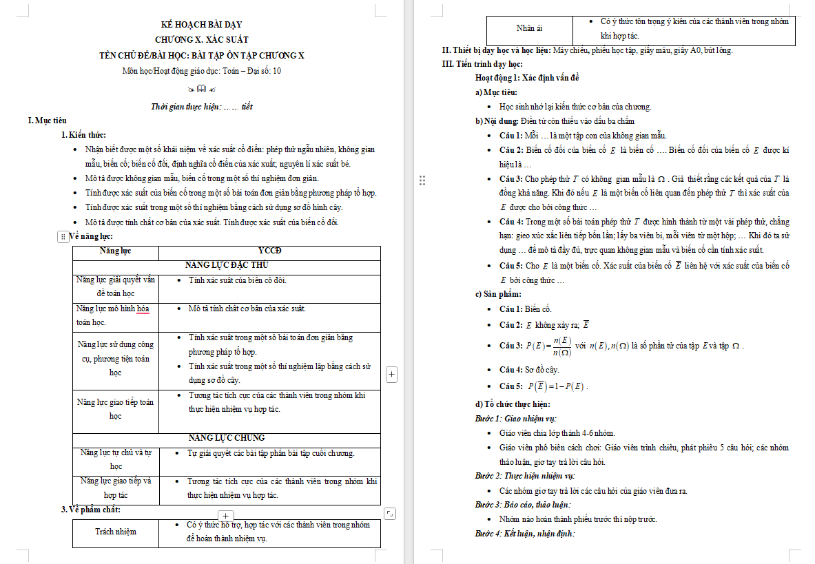 Giáo án PowerPoint Toán 10 Bài tập cuối chương 10 