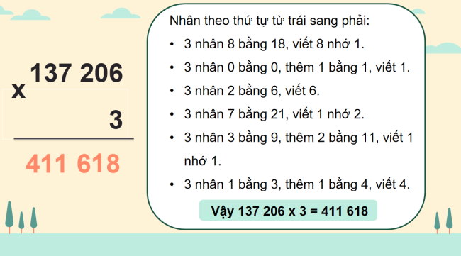 PowerPoint Toán 4 Bài 31: Nhân với số có một chữ số