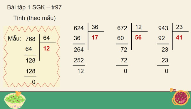 PowerPoint Toán 4 Bài 43: Luyện tập