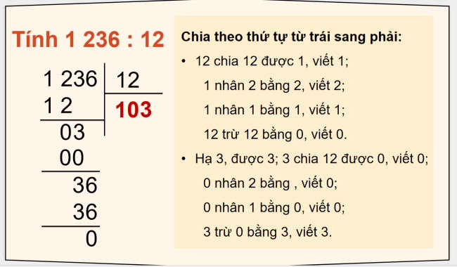 PowerPoint Toán 4 Bài 44: Thương có chữ số 0