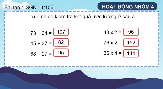 PowerPoint Toán 4 Bài 48: Luyện tập