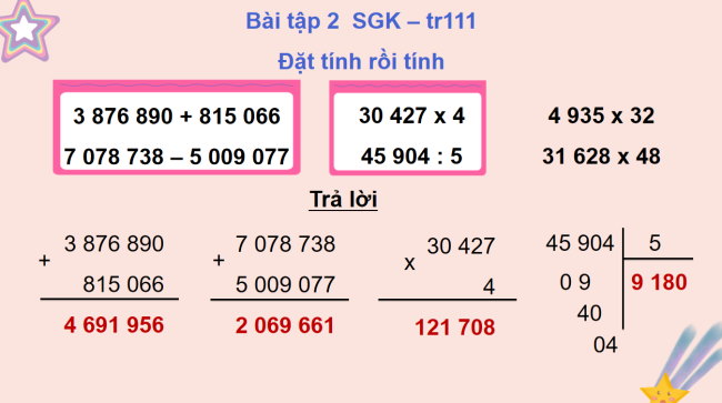 PowerPoint Toán 4 Bài 50: Em ôn lại những gì đã học